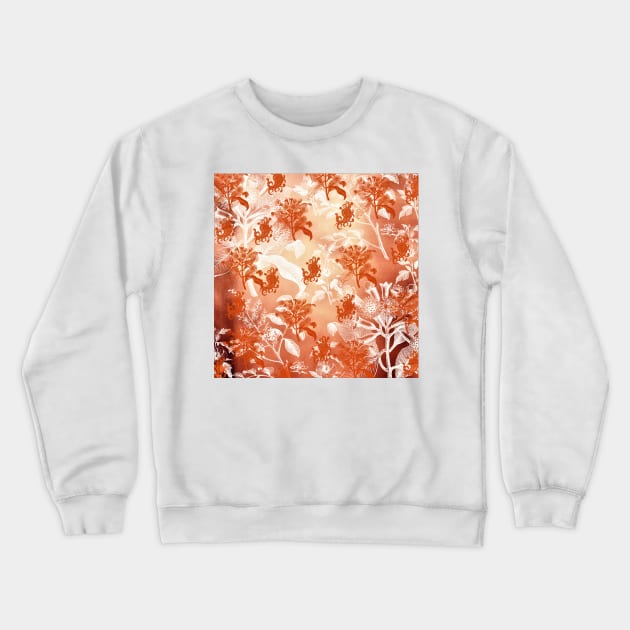 Copper Floral Crewneck Sweatshirt by Minxylynx4